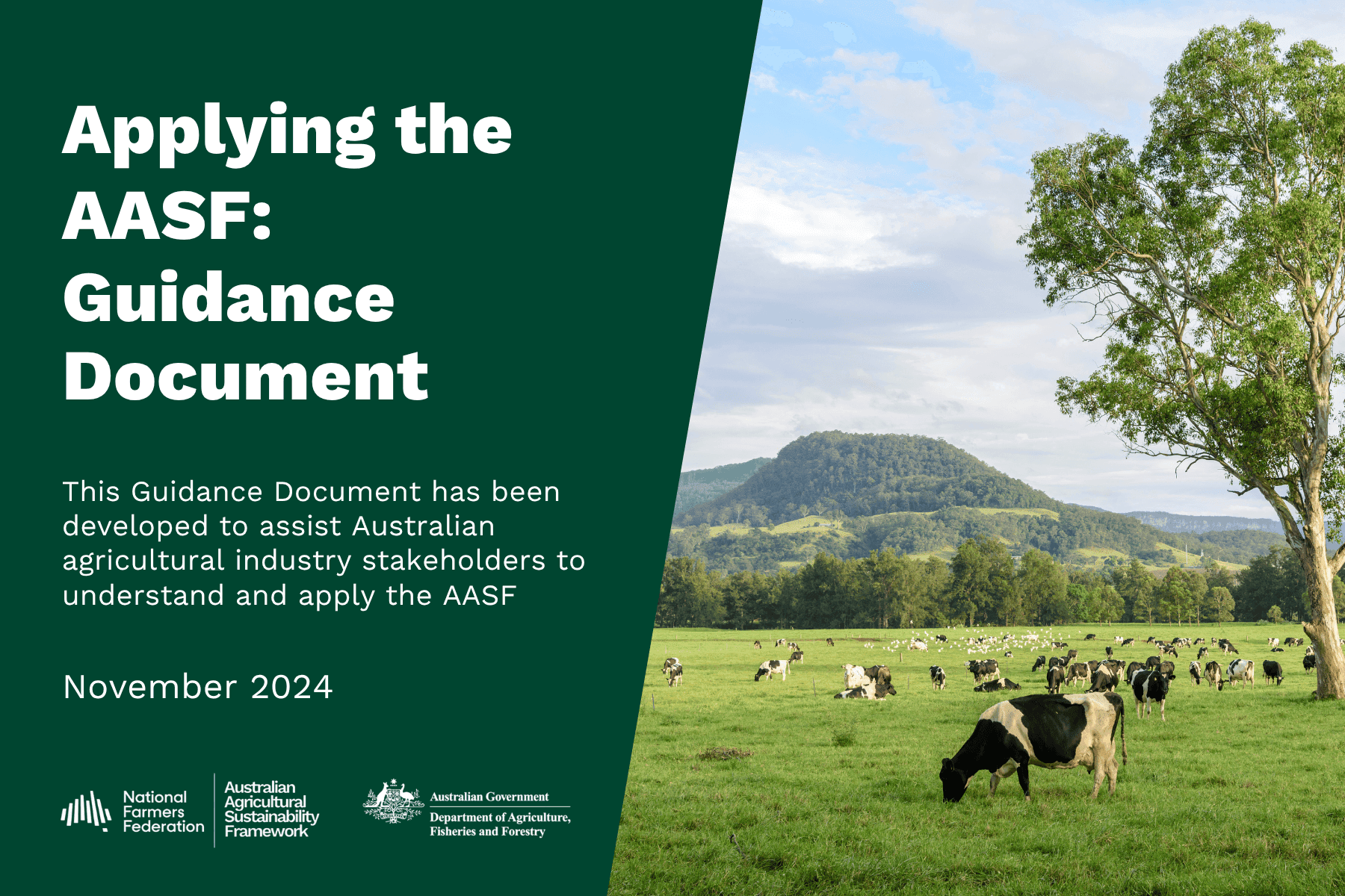 Applying the Australian Agricultural Sustainability Framework (AASF ...